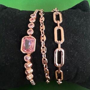 Bomb Party Forever Felicia Elegant Rose Gold Bracelet Set MSRP $130